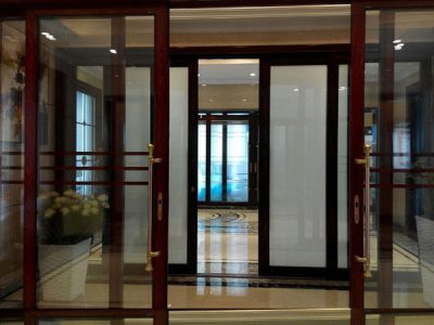 smart glass sliding door off